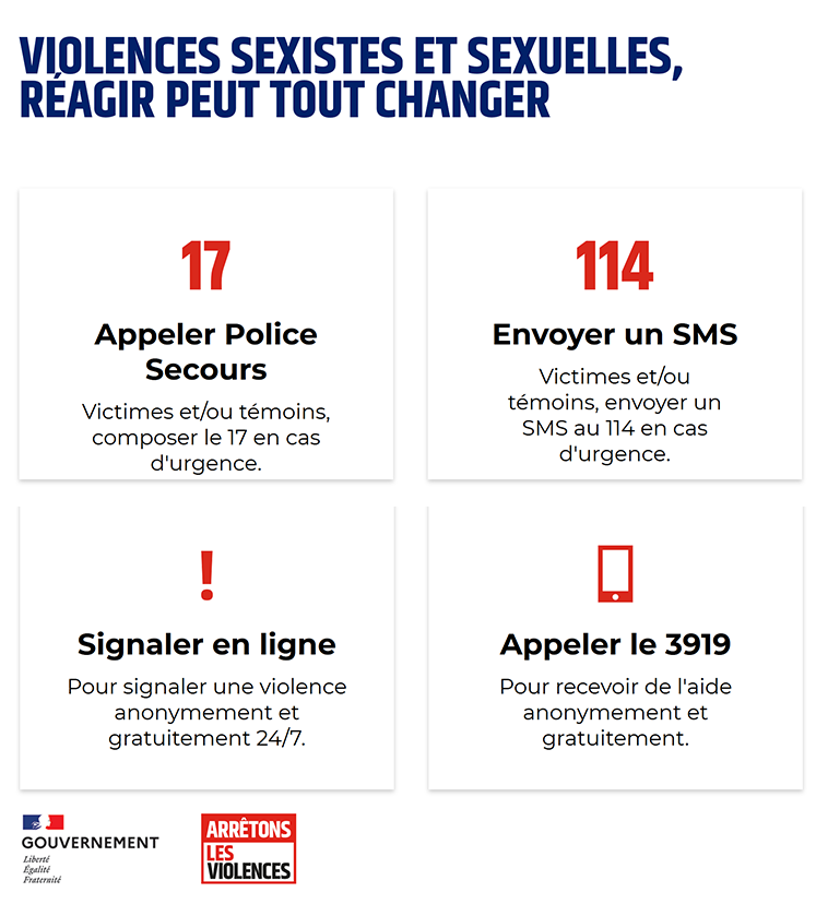 Accédez au site https://arretonslesviolences.gouv.fr/