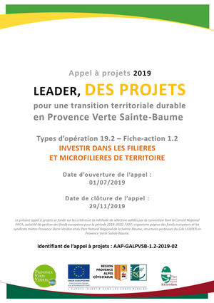 Lancement des nouveaux Appels à Candidature LEADER en Provence Verte (…)