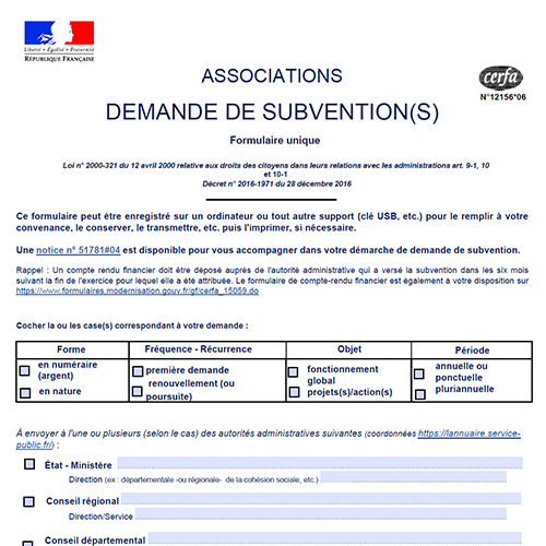 Demander une subvention pour votre association