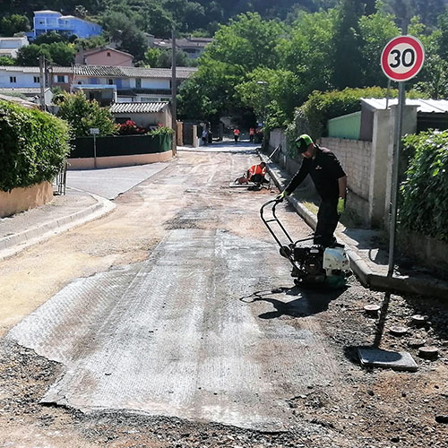 Réfection d'une partie des enrobés de l'avenue Coreil